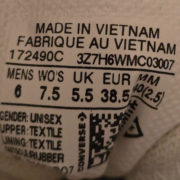 Converse Star Hike High Top Gray Size Wo 7.5 - Men 6 - Picture 5 of 5